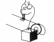 Pin brazing step 4: Braze the cable and lug to the pipe