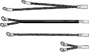 BAC pin brazing extension cables, Type J2