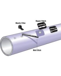 MS-1F-300 Black Melt Stick, 1" x 12" Rod, by Canusa-CPS