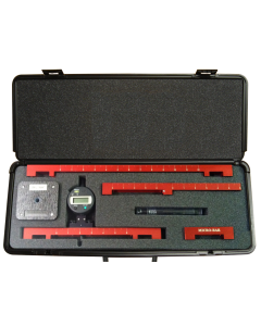 PGD-12/18/4/R-S, Digital Pit Depth Gauge Kit with 12", 18", 4" and 360° Rolling Base, 12" Step Bar & Case by Exacto