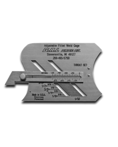 G.A.L. Gage, Cat #3, Adjustable Fillet Weld Gauge 