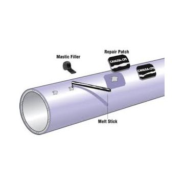 MS-1F-300 Black Melt Stick, 1" x 12" Rod, by Canusa-CPS