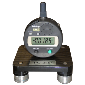 PGD-360, Digital Pit Depth Gauge Kit with 360° Rolling Base & Case by Exacto