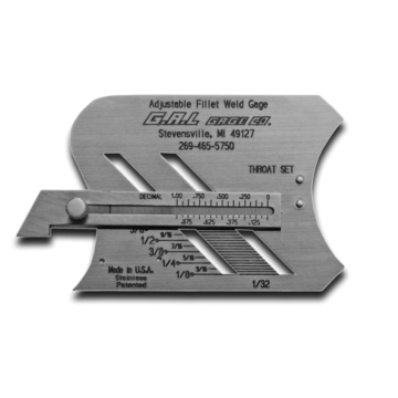 G.A.L. Gage, Cat #3, Adjustable Fillet Weld Gauge 