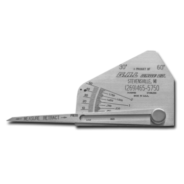G.A.L. Gage, Cat #9C, Skew-T Fillet Weld With Calculator 